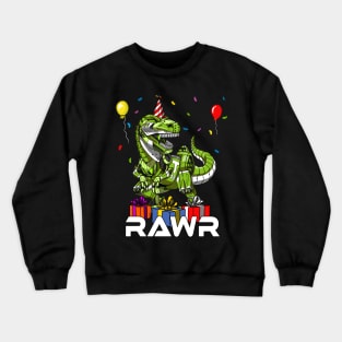 T-Rex Dinosaur Birthday Party Crewneck Sweatshirt